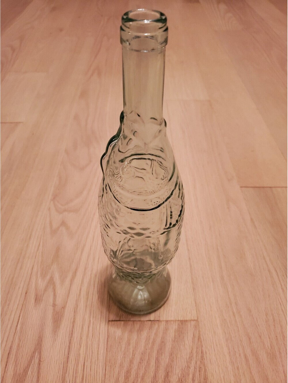 Vintage Clear Glass Fish-Shaped Bottle